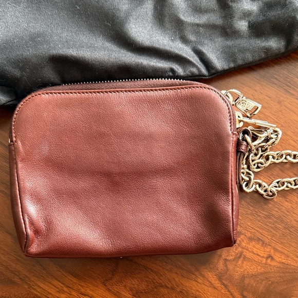 Yves Saint Laurent Brown Leather Clutch with Chain - real - Picture 2 of 12
